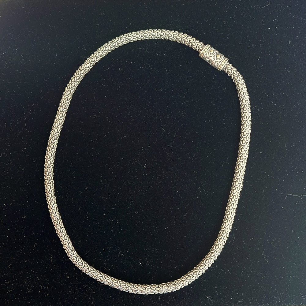 John Hardy Silver with 18k gold detailed necklace